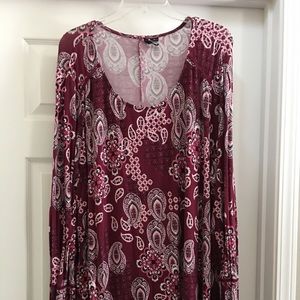 New Directions Bell Sleeve Boho Top